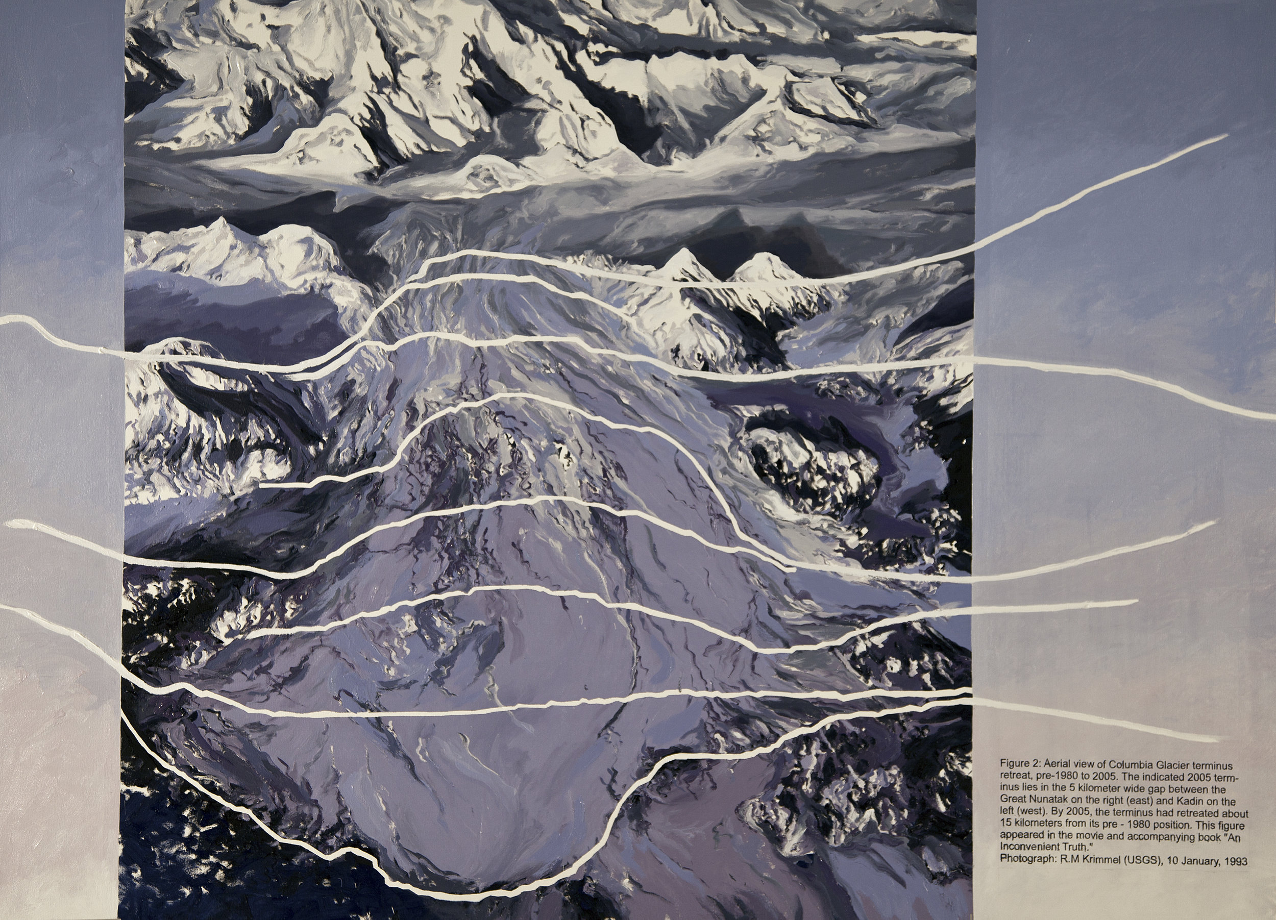 Columbia Glacier Triptych I (figure 2), Krimmel 1980-2005