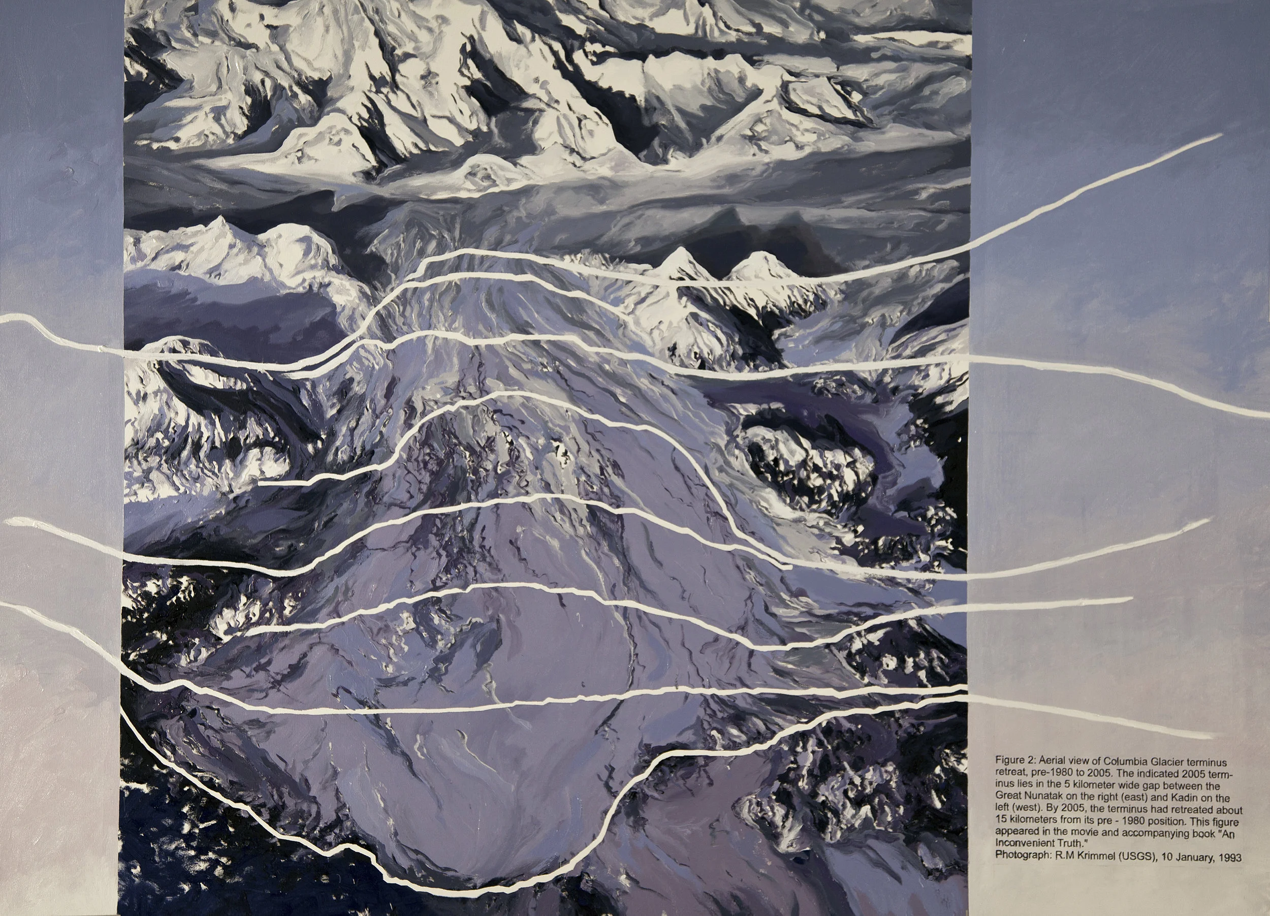 Columbia Glacier Triptych I (figure 2), Krimmel 1980-2005