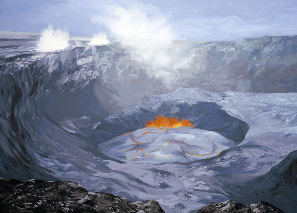 Pu'u O'o Crater, Down Rift Pond (1992) #2