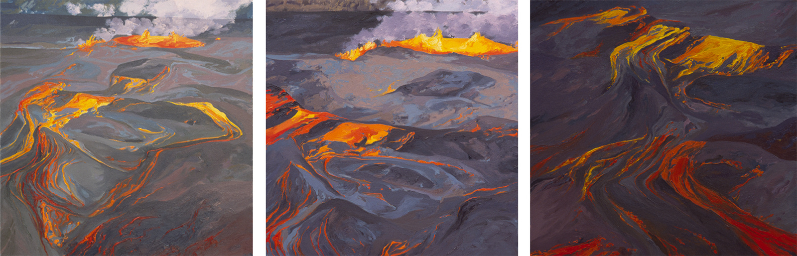 Focus #2, 1 and 3 - Halema'uma'u Crater