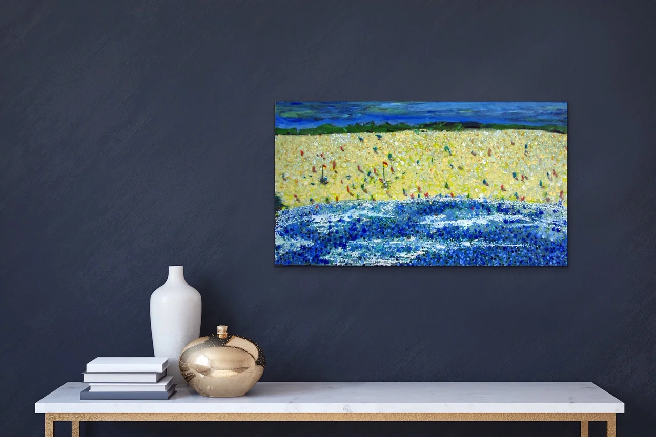 on wall- Beach form the sea.JPG