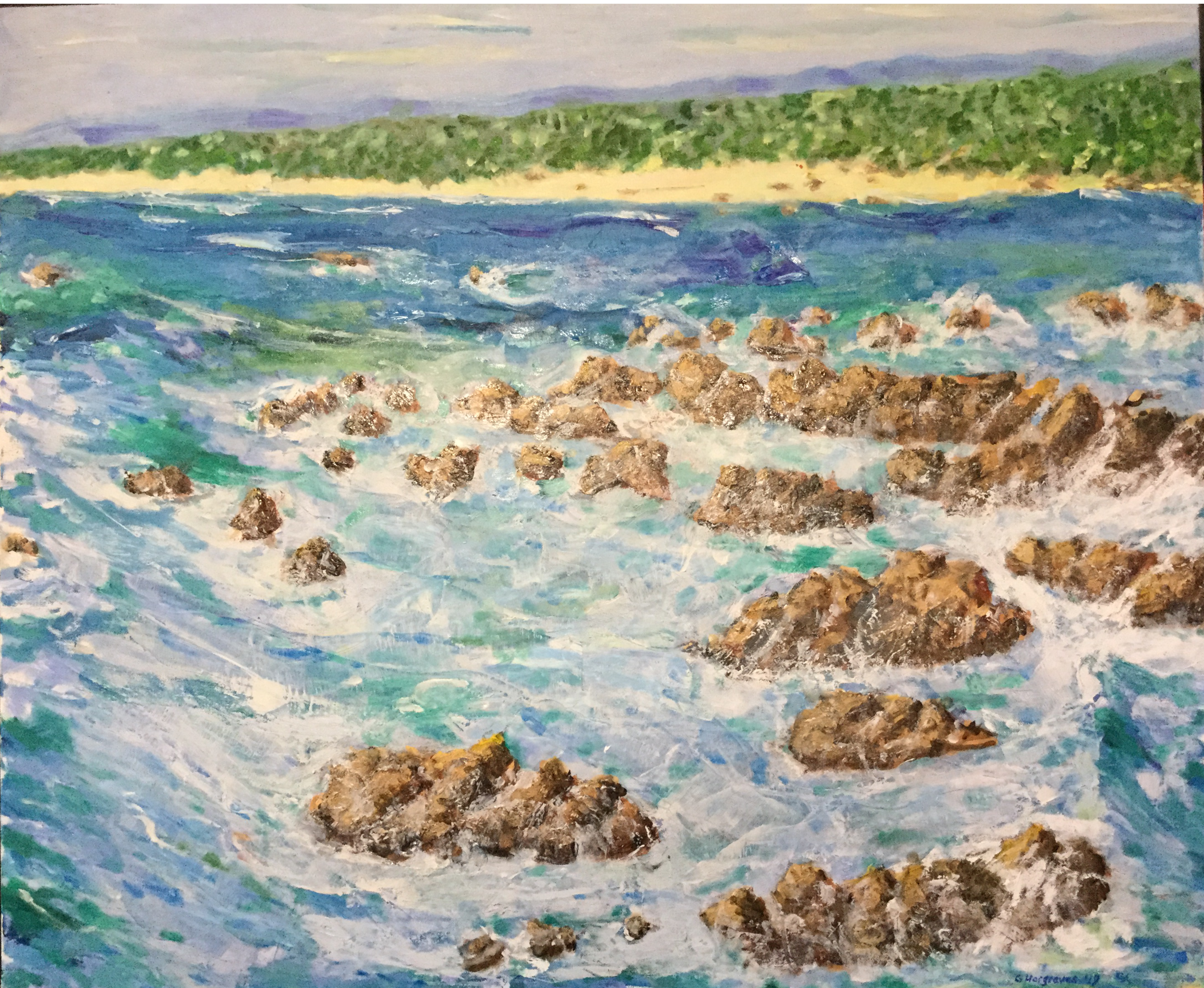 South to Sandon, original oil painting by Geoff Haregraves artist Sydney Australia