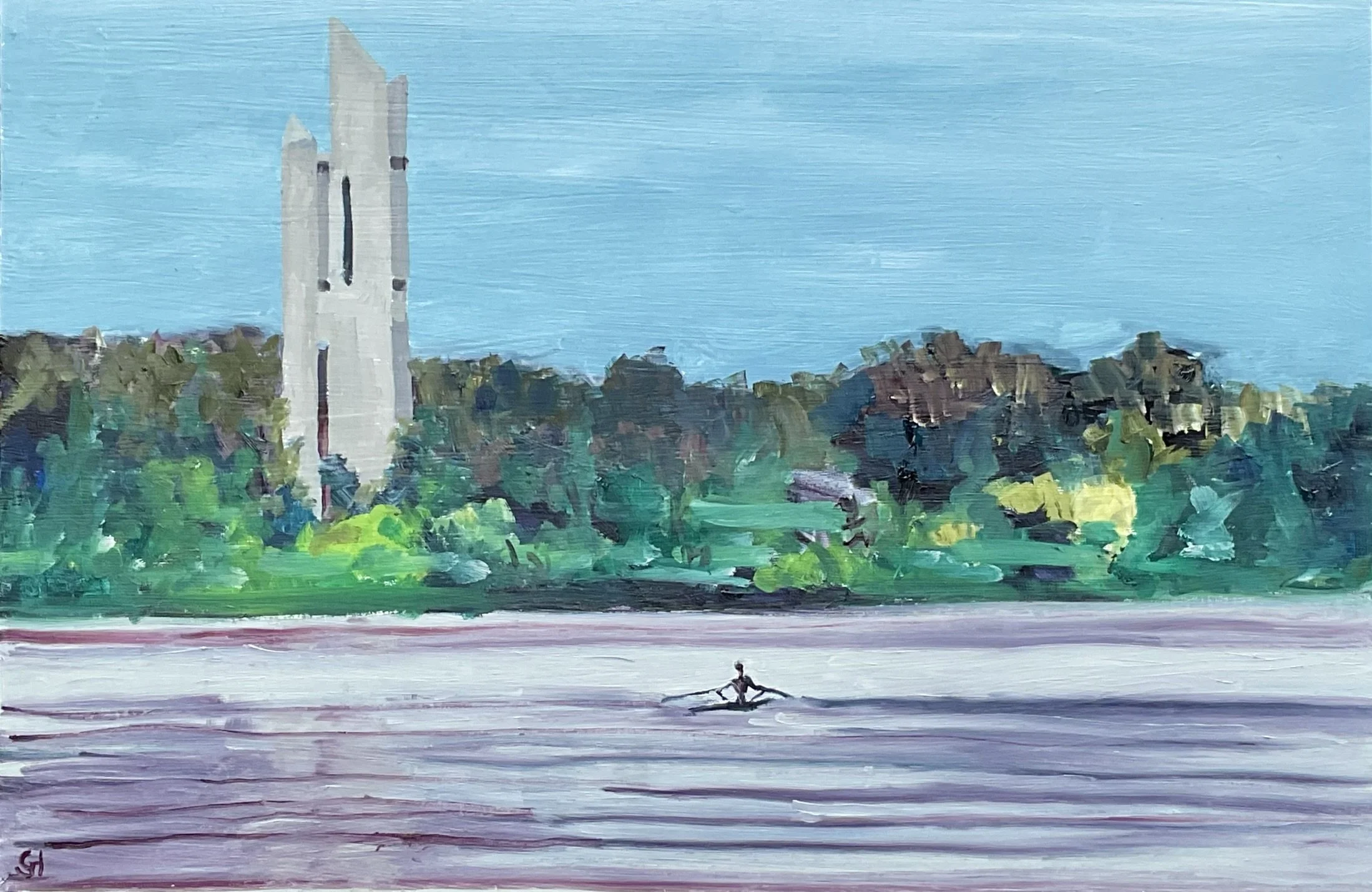 The Sculler and Lake Burley Griffen