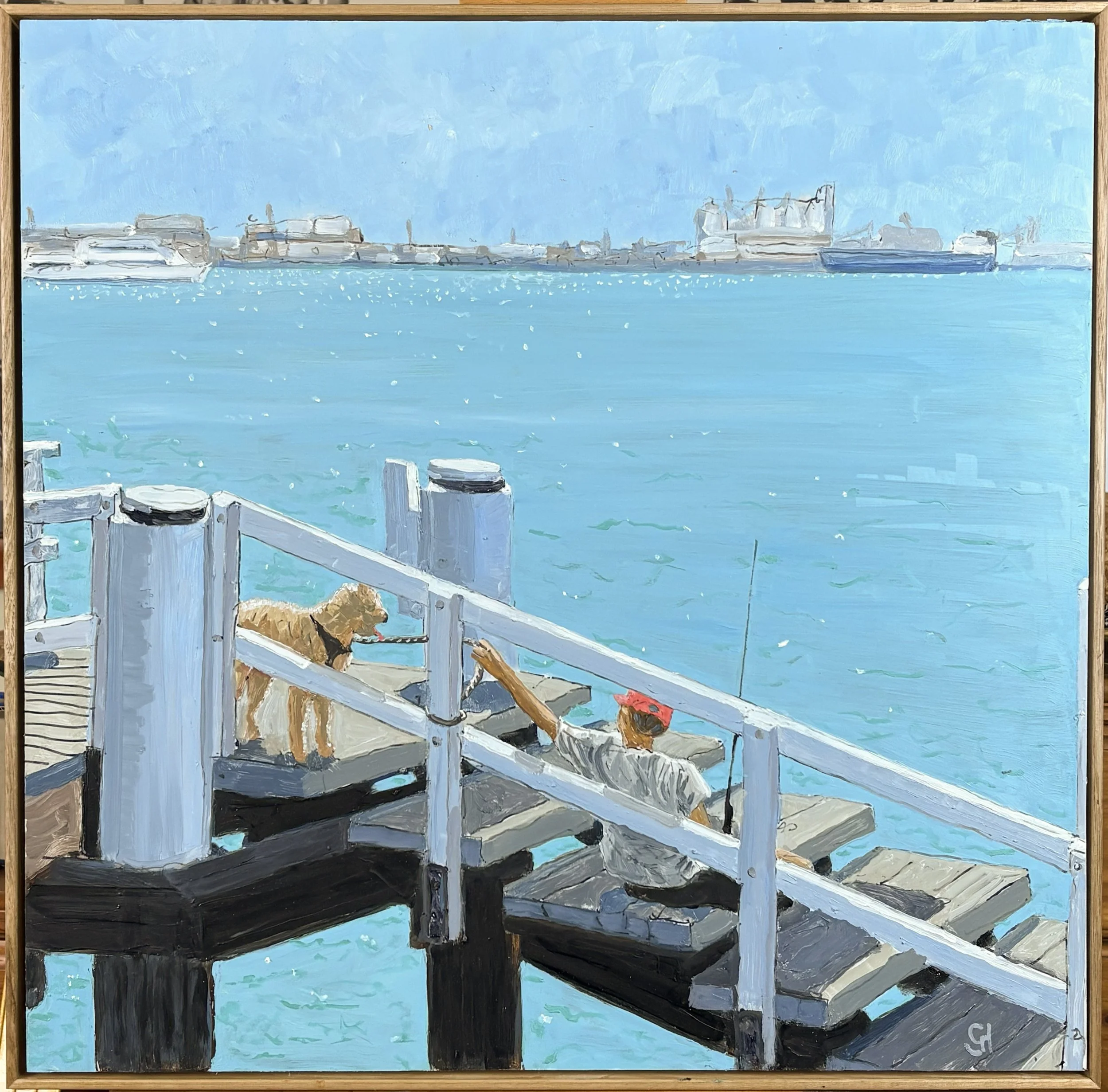 Newcastle Wharf, Boy and Dog