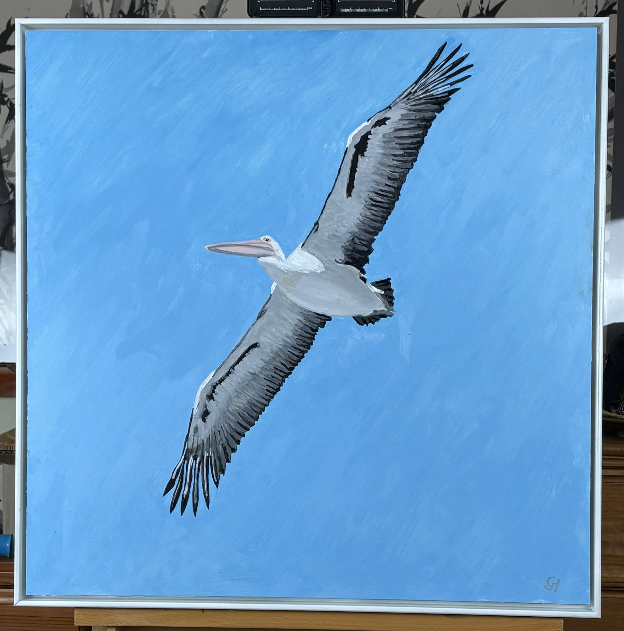 Pelican Flight on easel.jpg