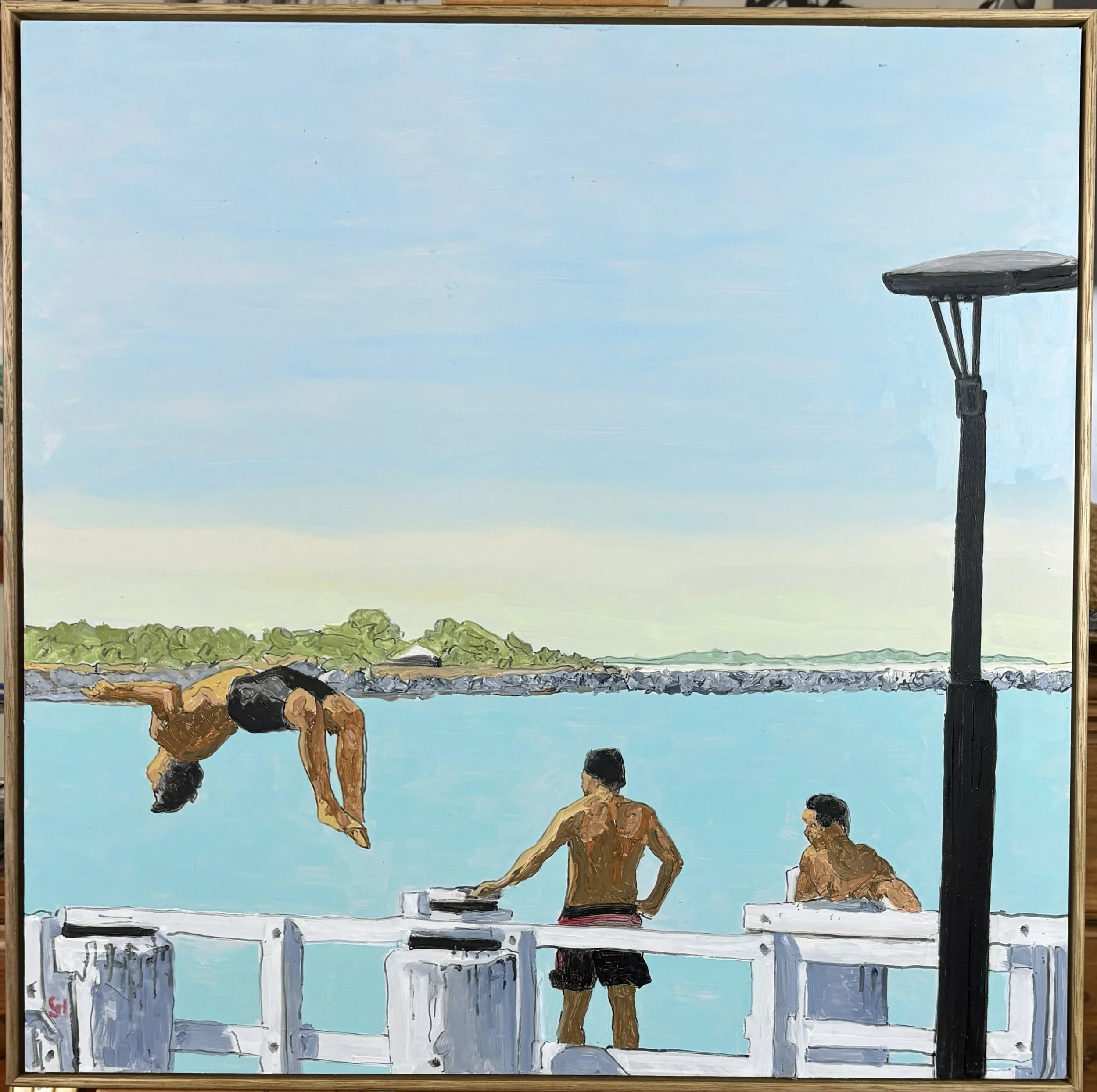 Hunter River Backflip- Oil Painting