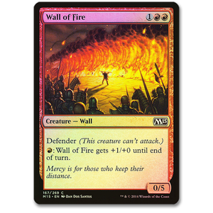 MtG Artist Proof: Wall of Fire (Foil) — The Art of Dan dos Santos