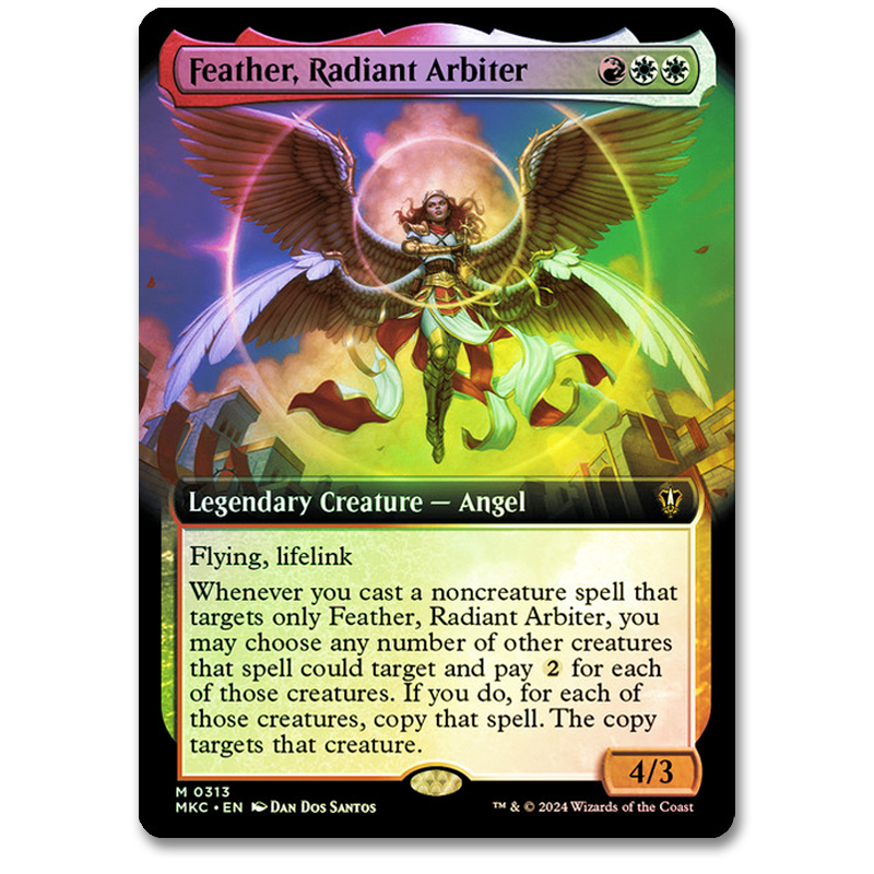MtG Artist Proof: Feather, Radiant Arbiter (Extended Foil)  The Art of Dan  dos Santos