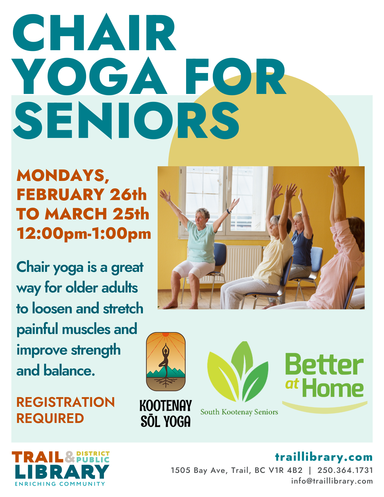 Chair Yoga for Seniors — Trail & District Public Library