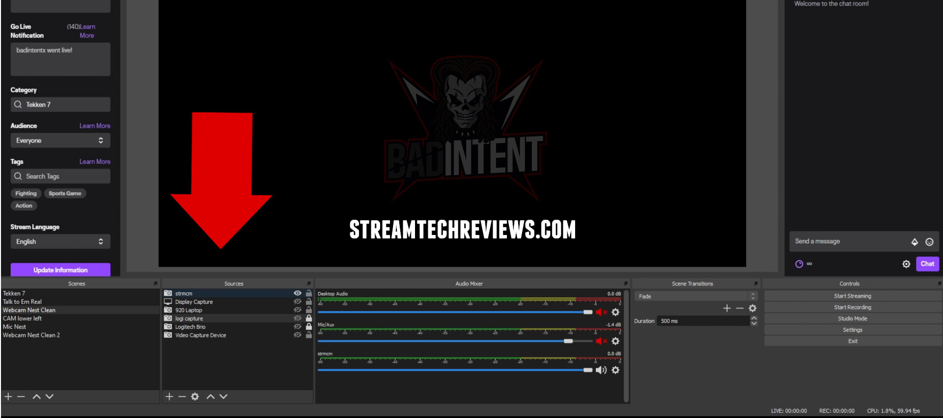 First crane Upbringing OBS Best Webcam Settings Guide — Stream Tech Reviews by BadIntent