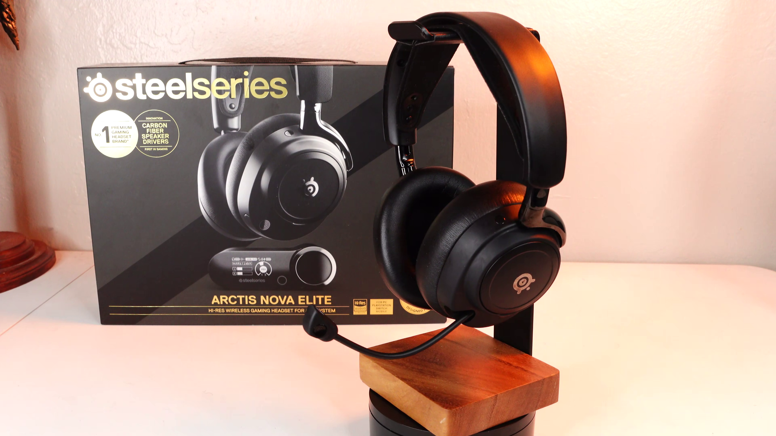 nova elite with gold background