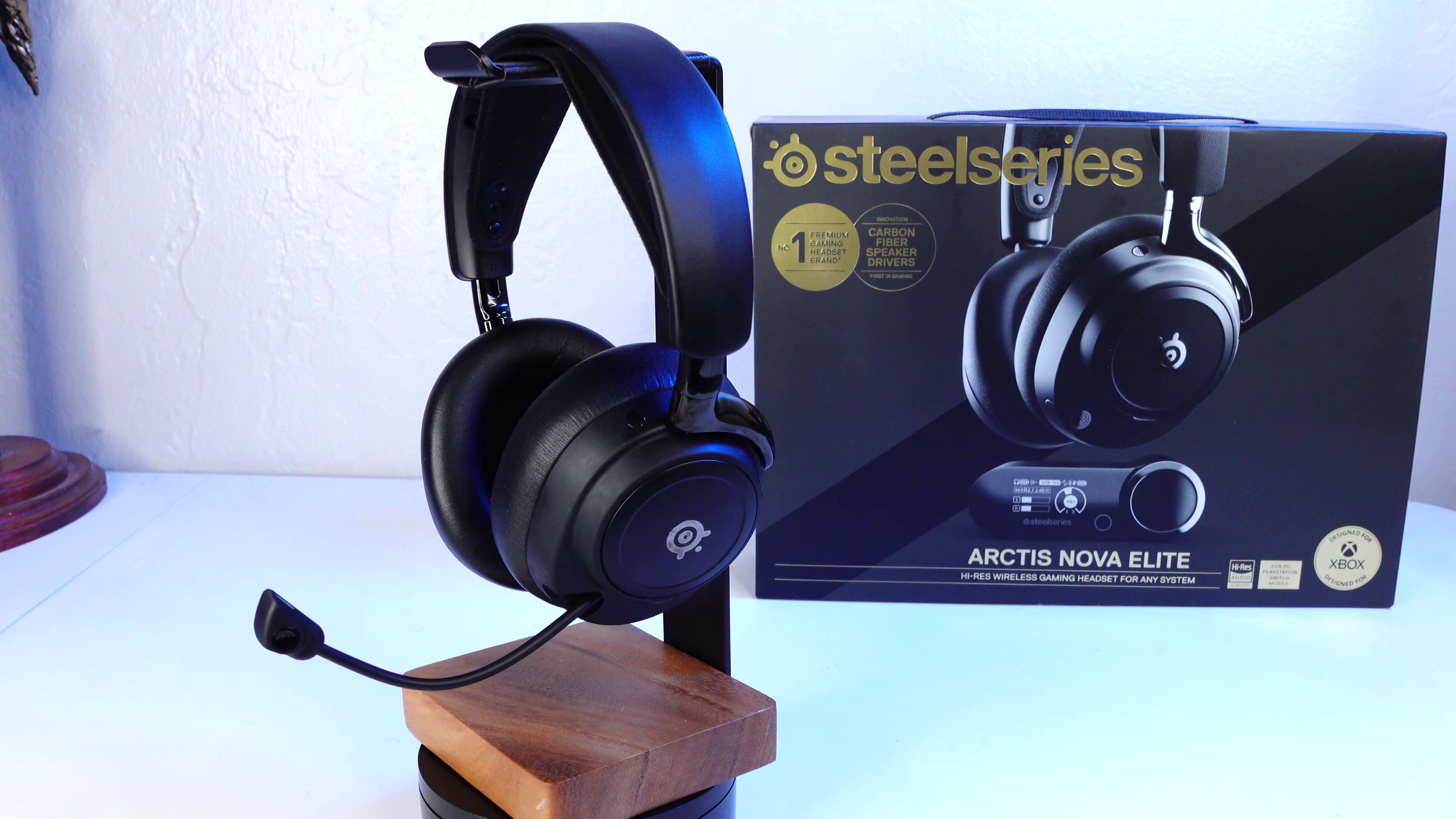 nova elite on a blue background