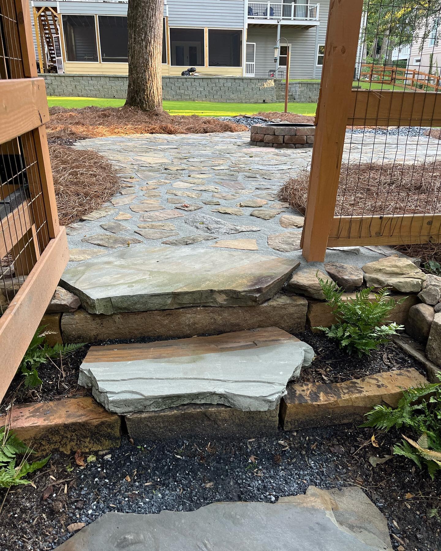 Back yard dreamscape completed and ready in time for fall season #landscape