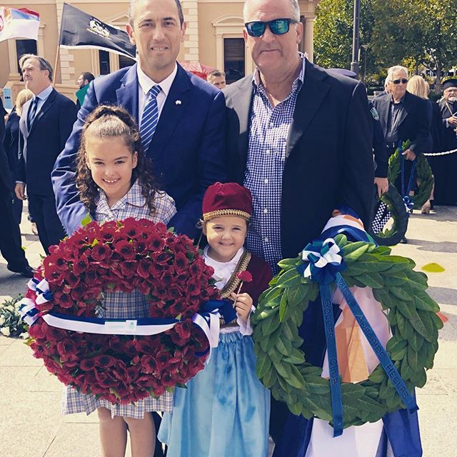 The President &amp; the Patron of @WestAdelaideSC remember those who fell to free Greece from Ottoman occupation. #greekindependenceday