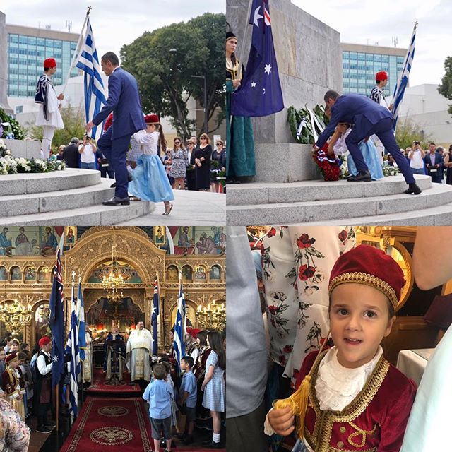 Celebrating #greekindependenceday with my family &amp; laying a wreath on behalf of my constituents at the Memorial Service in Adelaide today. A beautiful day where my children can assist me with my official duties &amp; learn about their ancestors &