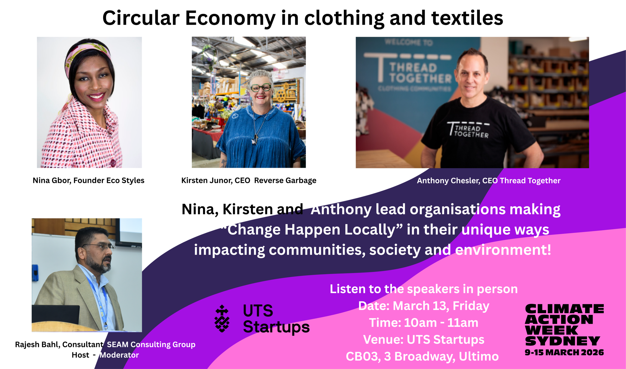 Climate Action Week - Circular Economy in clothing and textiles