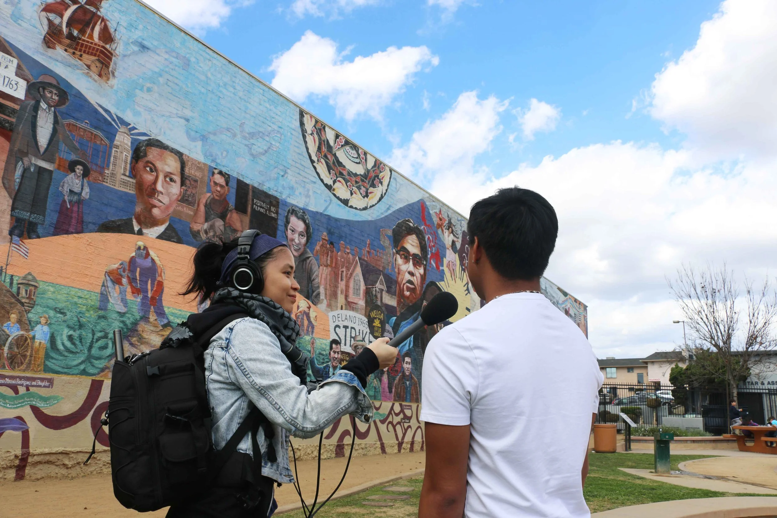 Long Distance podcast host and creator Paola Mardo during an interview at LA's Historic Filipinotown. Photo by Patrick Epino.jpg