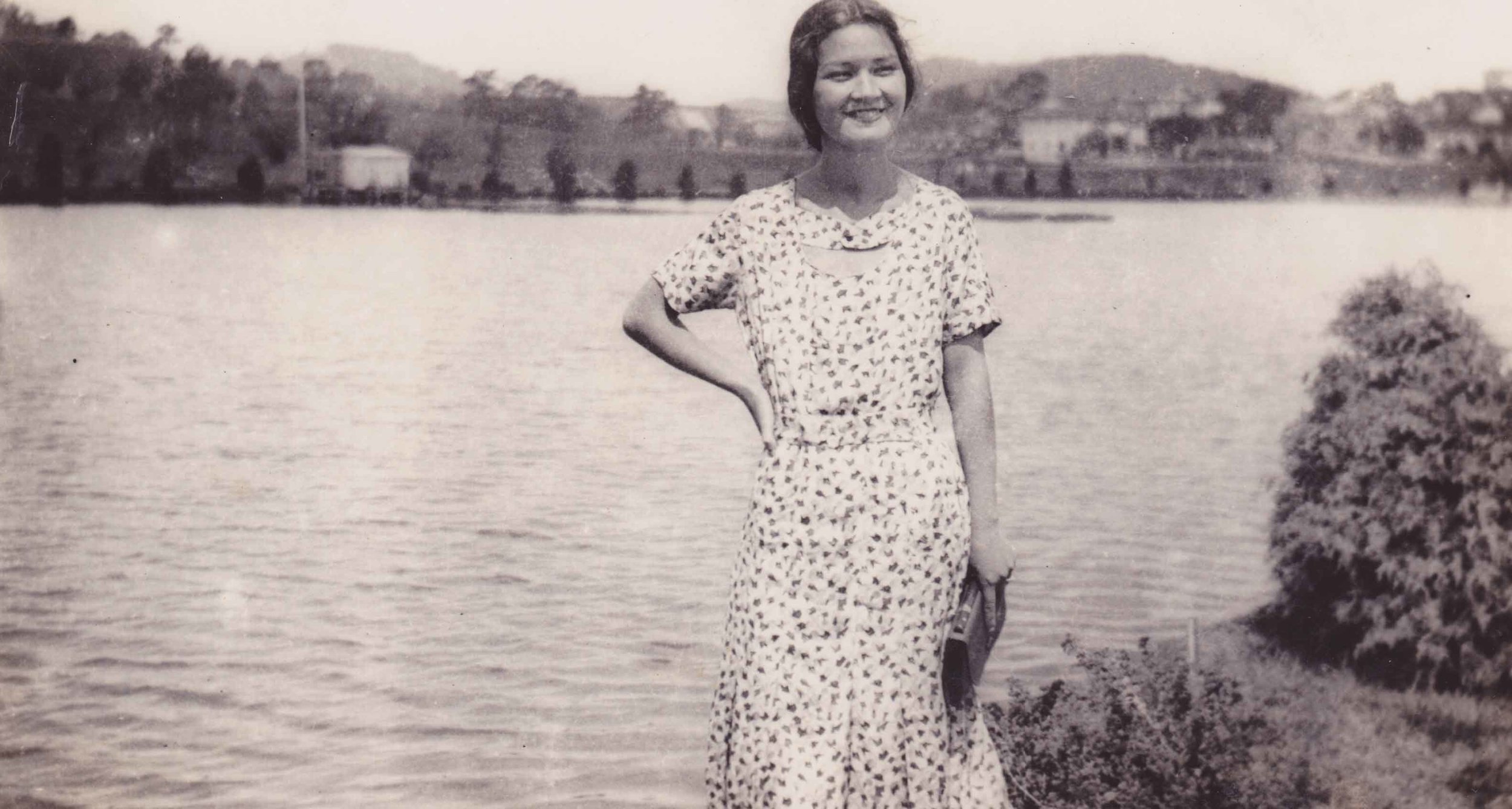 Marciana Sobrino Bonnivier, also known as Mama Chianang, at Burham Lake in Baguio, Philippines. Circa early 1930s. She is the mother of Carlene Sobrino Bonnivier.