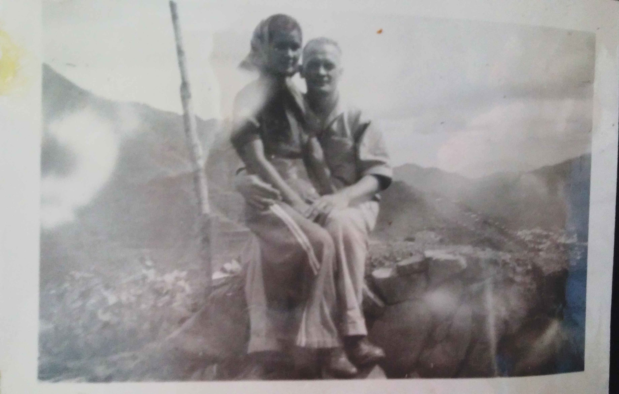  Marciana Sobrino Bonnivier with Gerhard Gustav Bonnivier, parents of Carlene Sobrino Bonnivier, at the Banaue Rice Terraces, near Marciana’s home in Baguio, Philippines circa 1930s. 