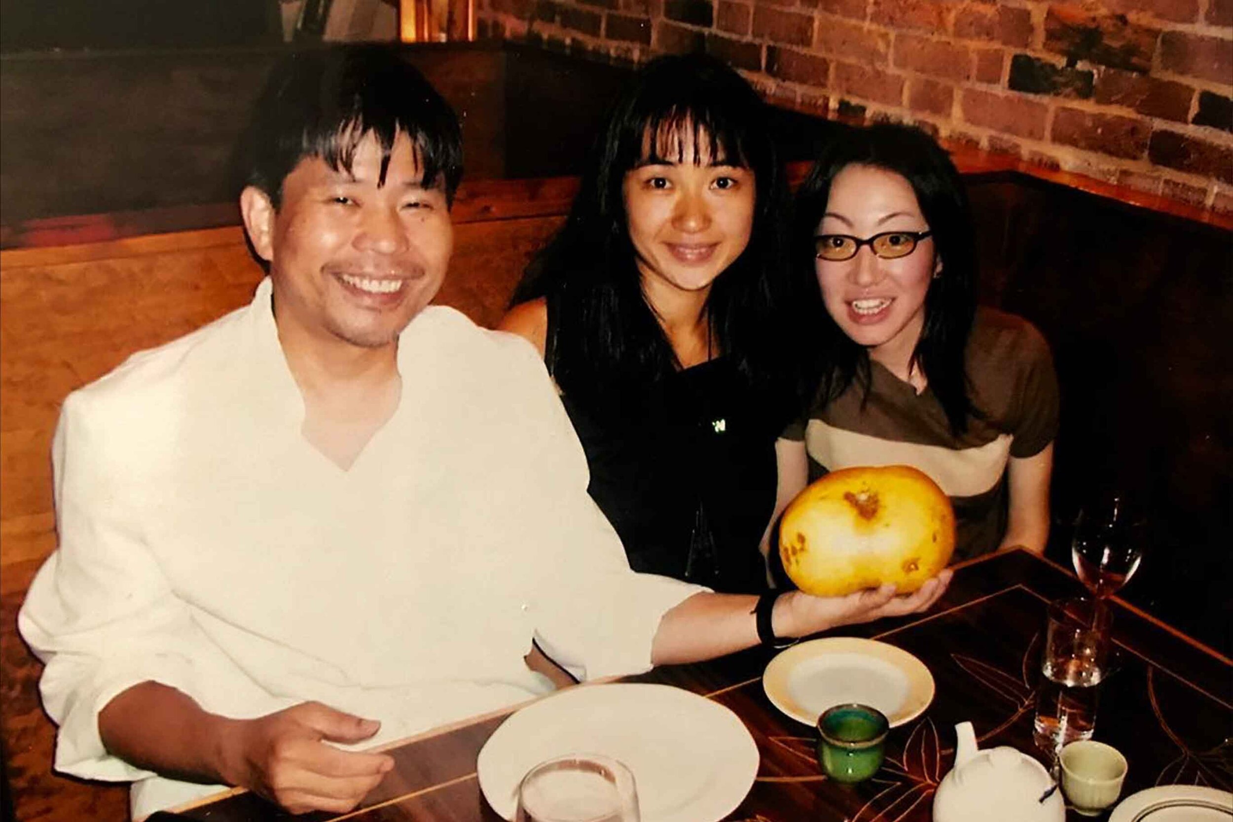  Chef Romy Dorotan peeling pomelo after a meal at Cendrillon in SoHo, New York. Courtesy Purple Yam Brooklyn Facebook page. 