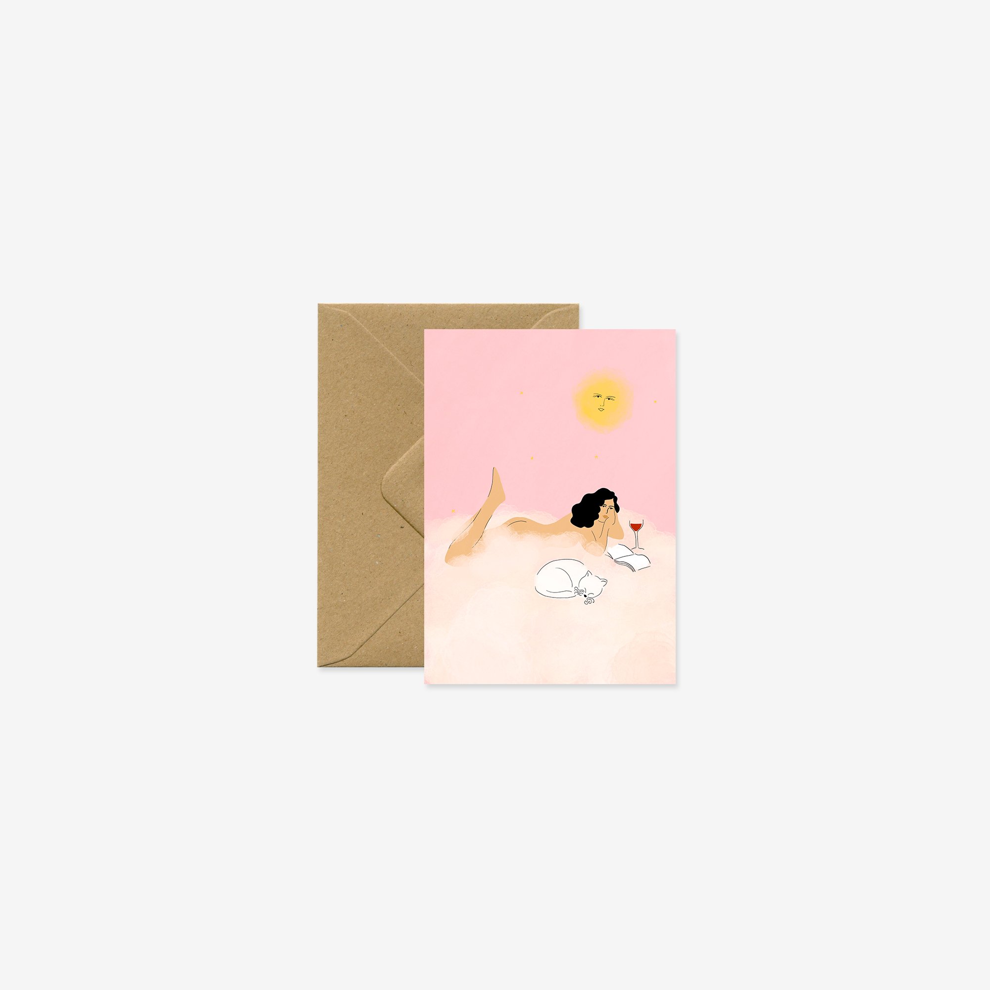 Cloud Cat Greeting Card