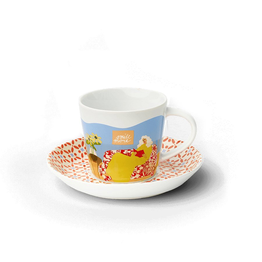 Smile (Nasmeh) Coffee Cup With a Plate