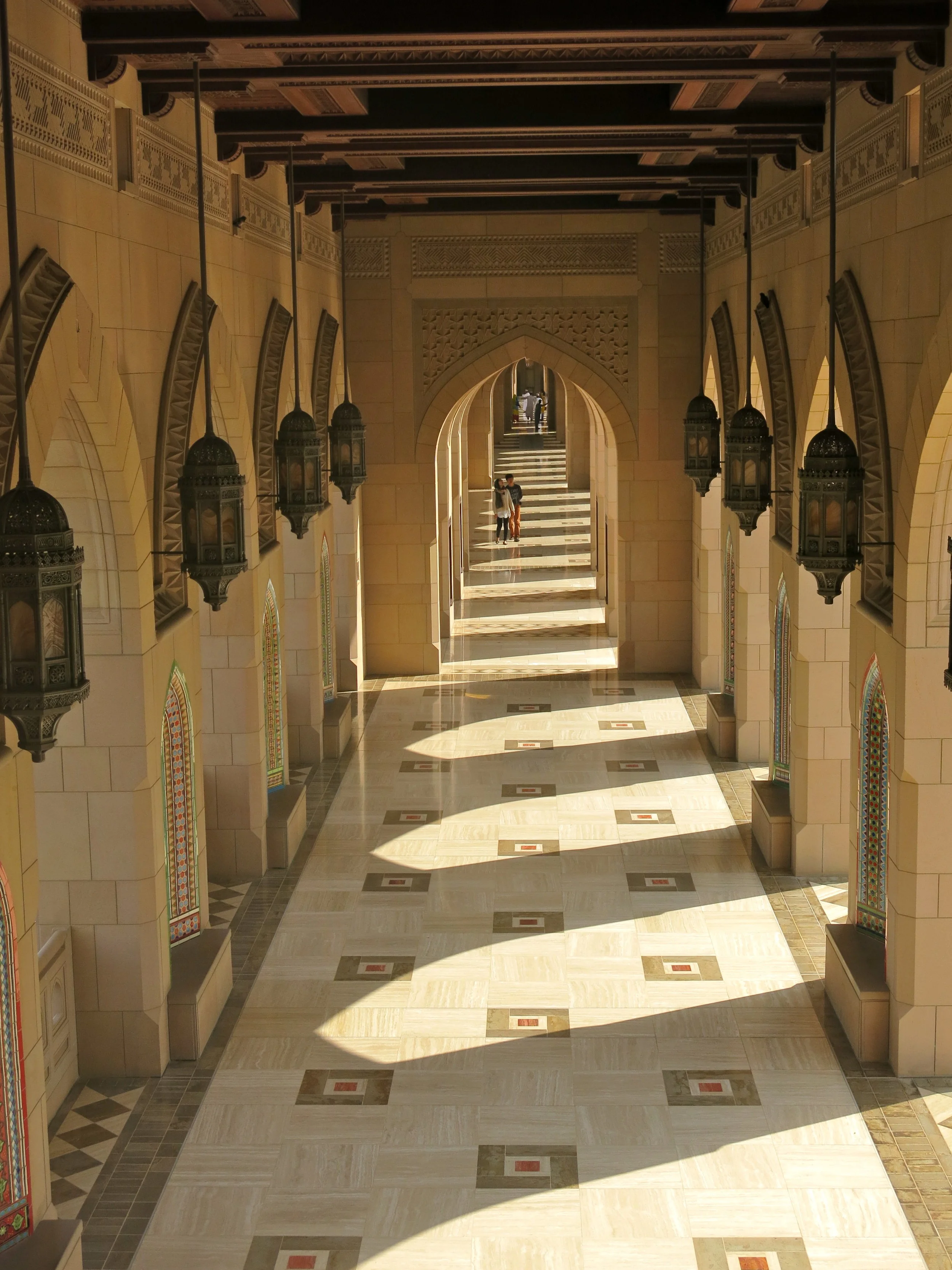 Wandering around the giant complex of the mosque