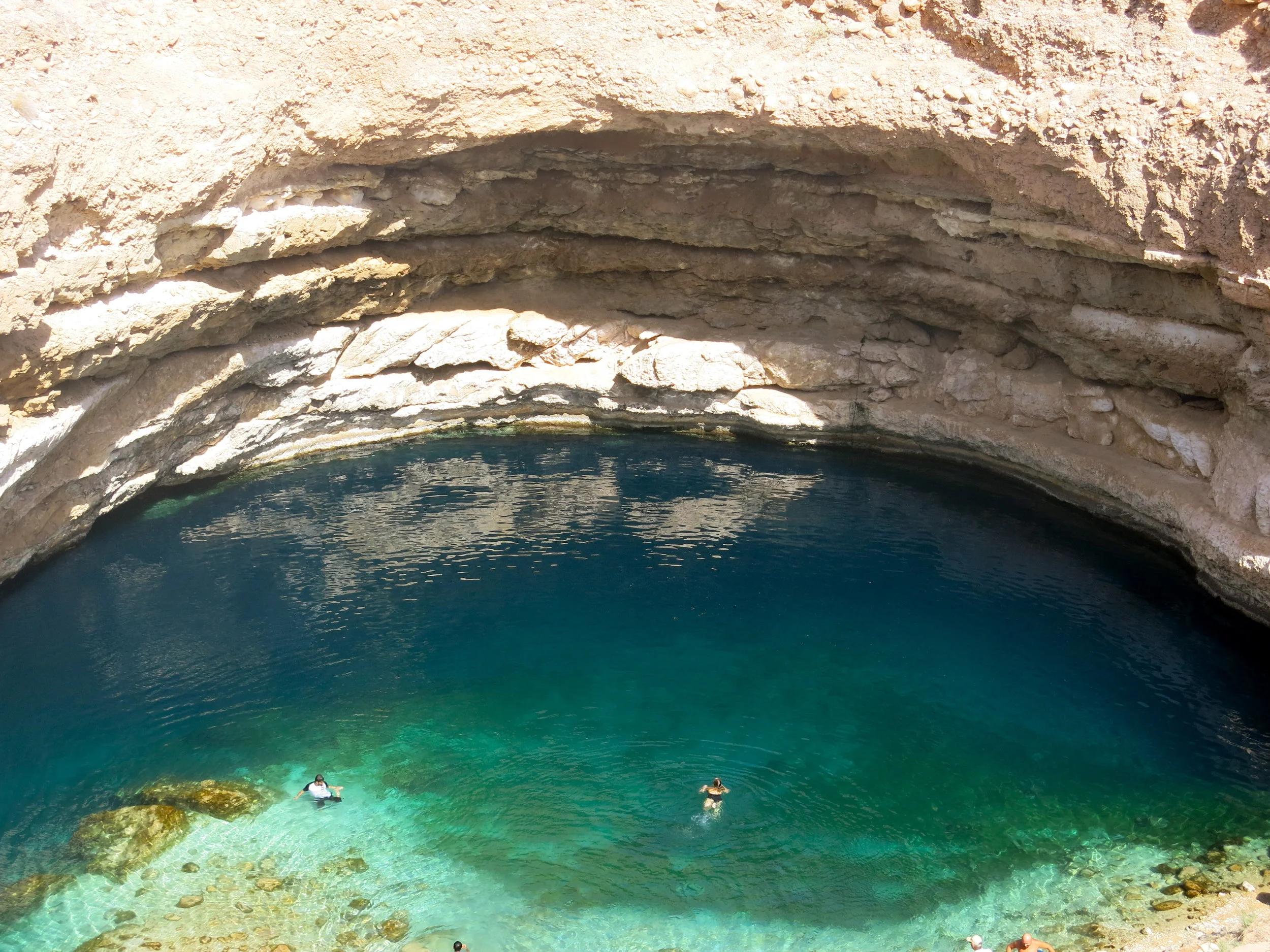Bimmah sink-hole near the sea shore on the way to Wadi Shab