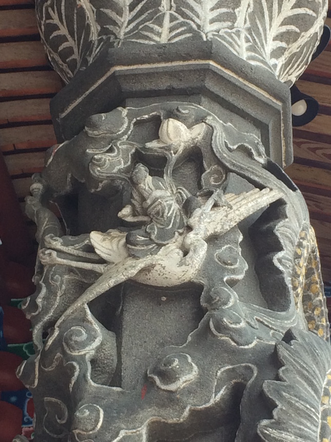 Woman with lotus on a crane, Confucius Temple