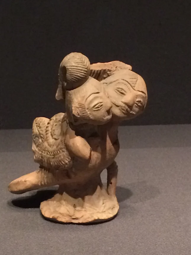 Paired “Jivajiva Bird,” terracotta, 5th c. China, National Tokyo Museum