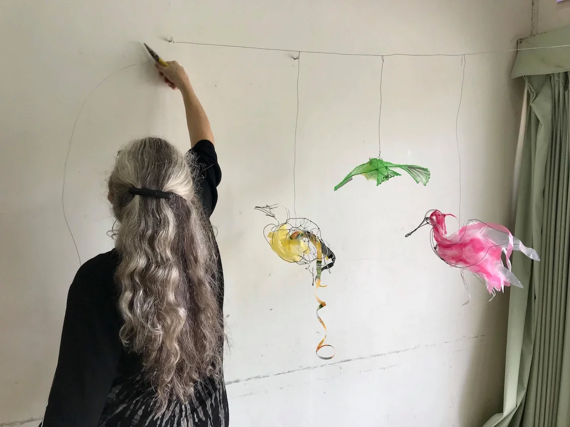 Sculpture examples include the rare “five-color bird” or green Taiwan Barbet, and fantasy versions of the endangered Spoonbill.