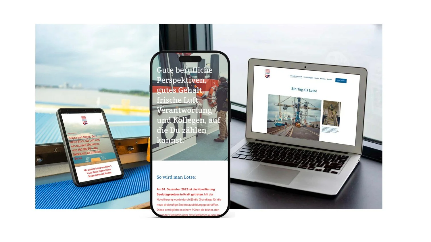 Website für die Weser-Lotsen