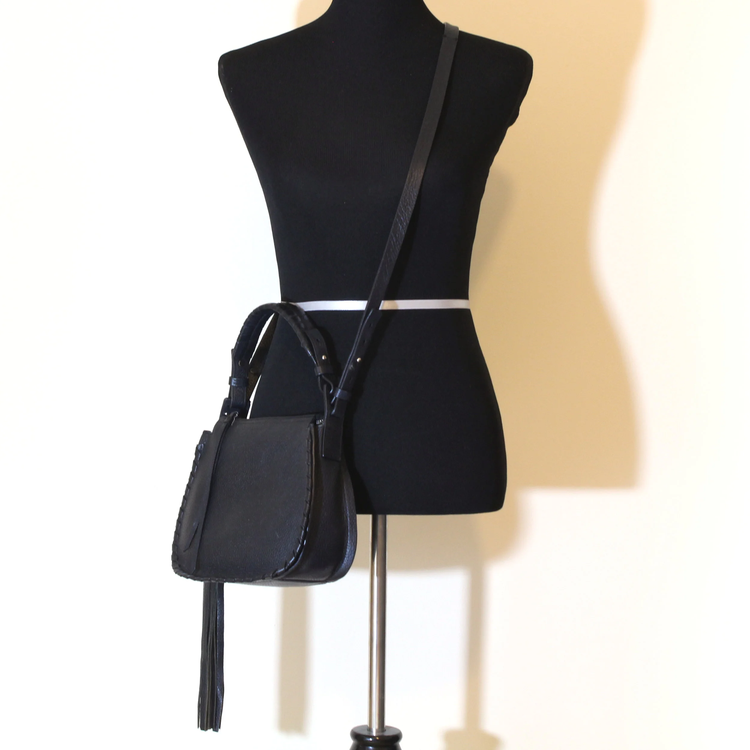 I repaired a leather handbag strap (kind of)