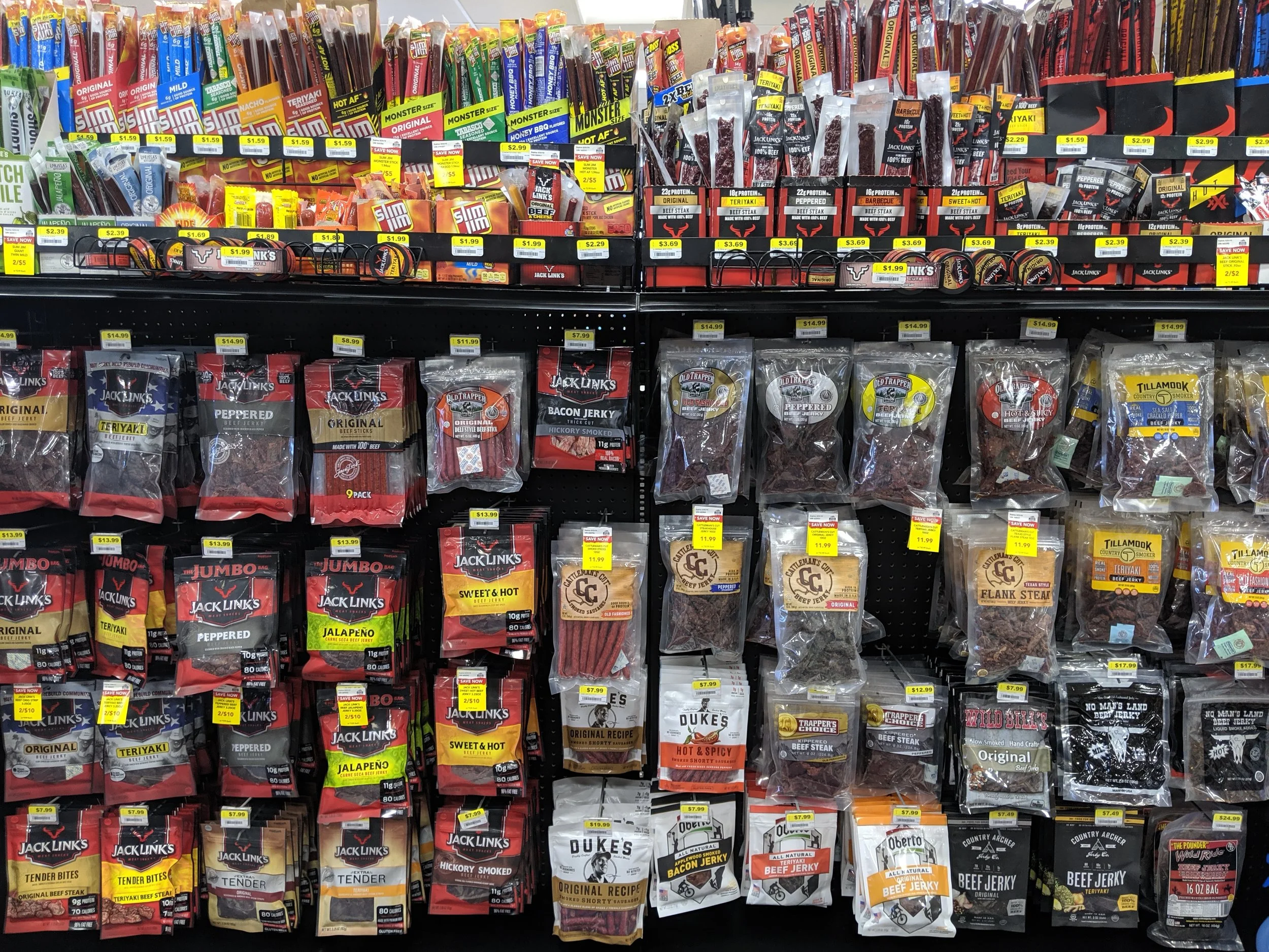 Things that tell you you’re in a trucker stop #1: too much beef jerky