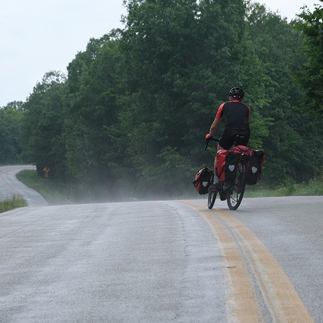 Ozark Rollercoasters
The hundreds of tiny, steep hills in Missouri&rsquo;s Ozark hills Male for amazing cycling. With the rain kersplunshing down, we climbed and dropped until we reached Ash Grove. With the heat in the hundreds and humidity through t