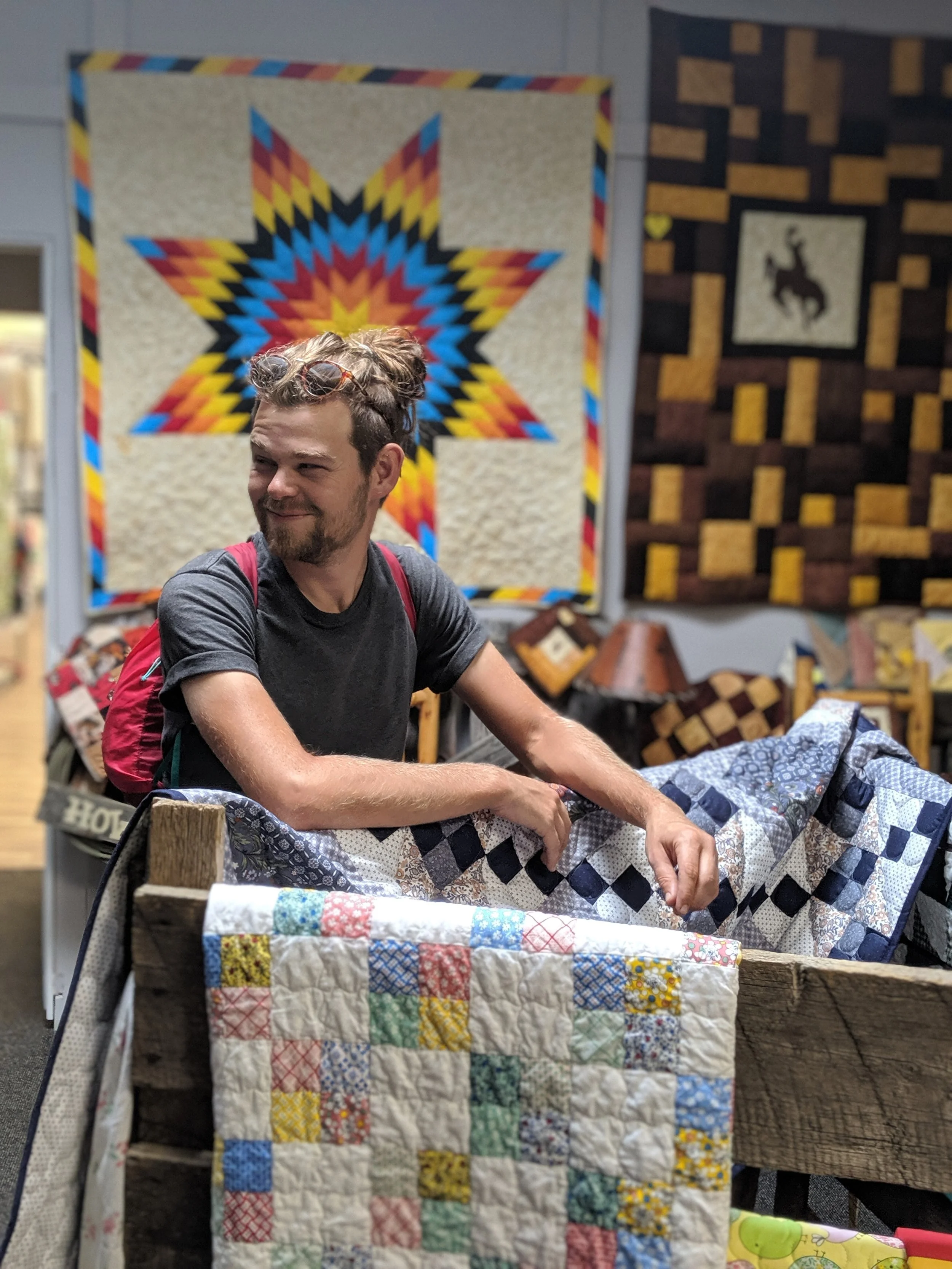 Ivan ‘Quilts’ Brett in his natural environment