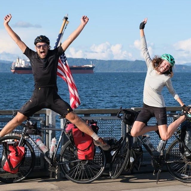 We biked a continent!
After 5000 miles of cycling, we&rsquo;ve reached Astoria, Oregon. This is as far west as we go. What a trip. Been terrible at the updates, but I&rsquo;ll catch up EVERYTHING on here over the next few months. Also, our bike tour 