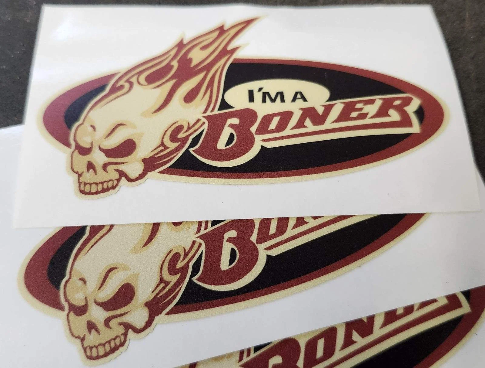 Rolling Bones Retro  I'm A Boner Stickers