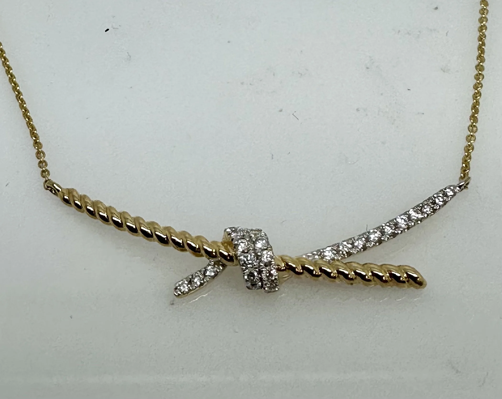Diamond Bowtie Necklace