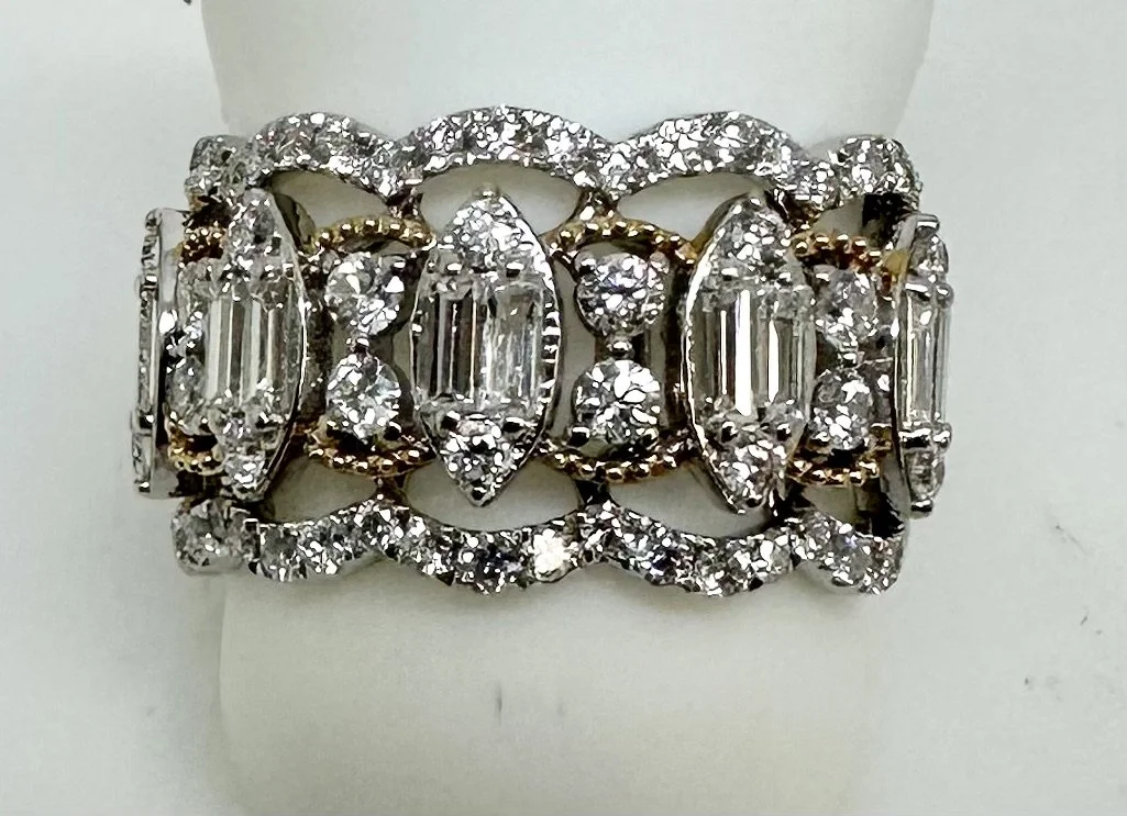 Wide Diamond Band