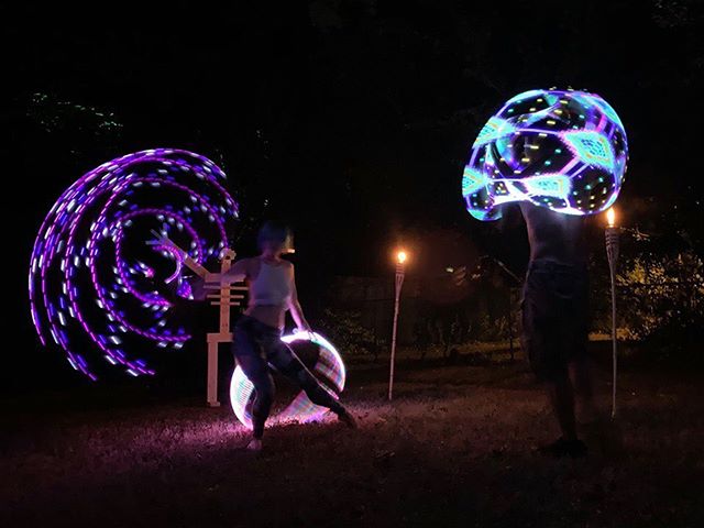 Happy birthday weekend @meltopus it&rsquo;s such an honor to have vibed with you both at Flipside and in the default world! I hope you have the most magical party filled with all the wonderful flow arts! Ps. Still want your hoop. #flowarts #hooplah #