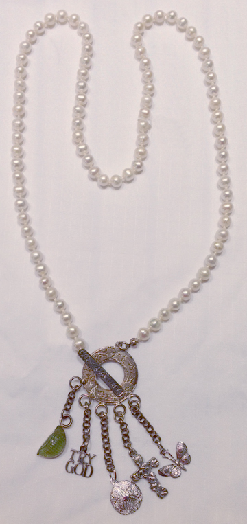 Sterling Silver Fresh Water Pearl Drop Necklace by Joan Slifka
