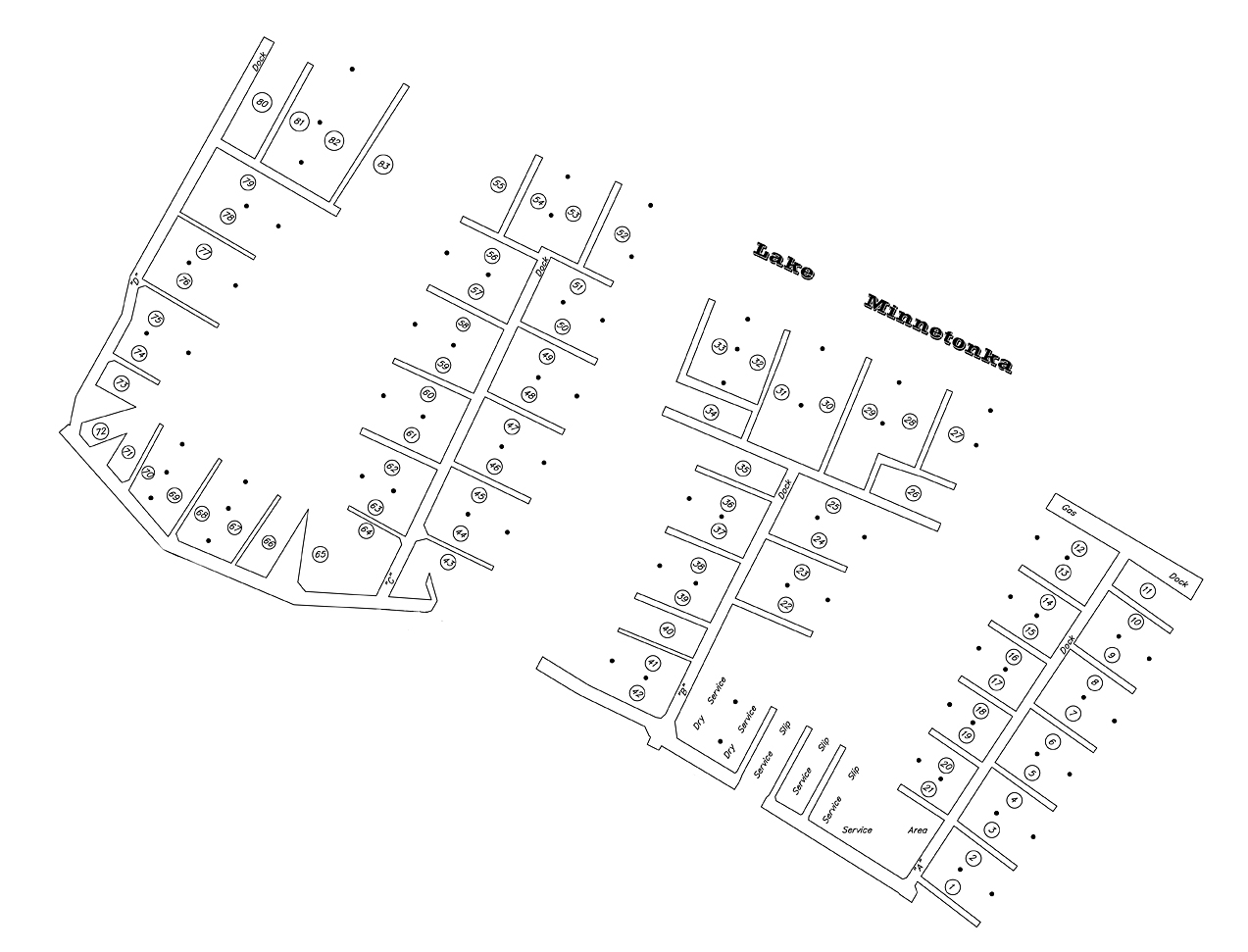 Tonka Bay Dock Map