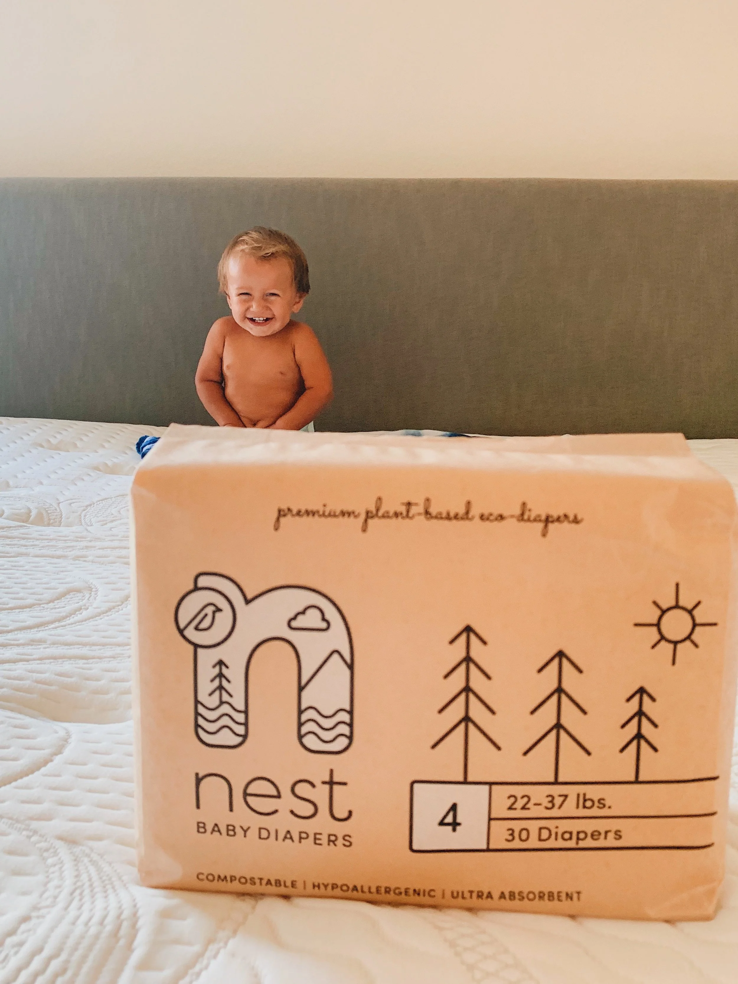 Diapers that are biodegradable, plant-based, &amp; great for sensitive skin. Check out our review with Nest diapers