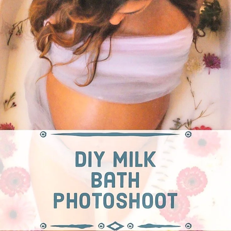 Step by step on how to create a DIY milk bath photoshoot