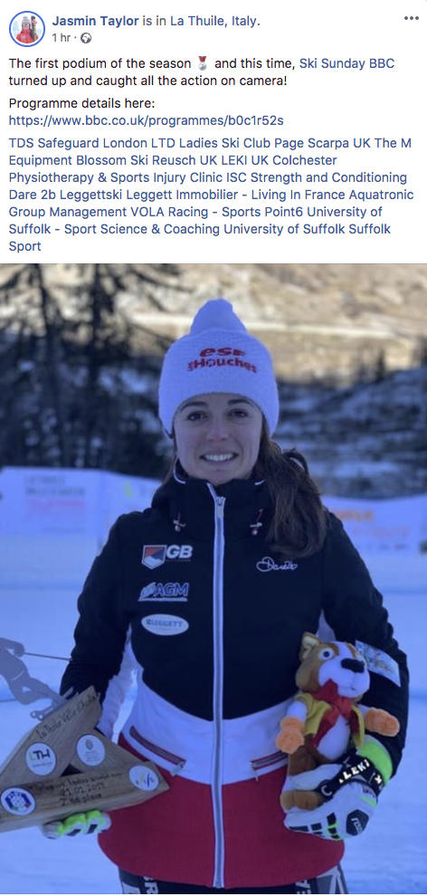 Jaz Taylor gets Silver in Telemark World Cup in La Thuile