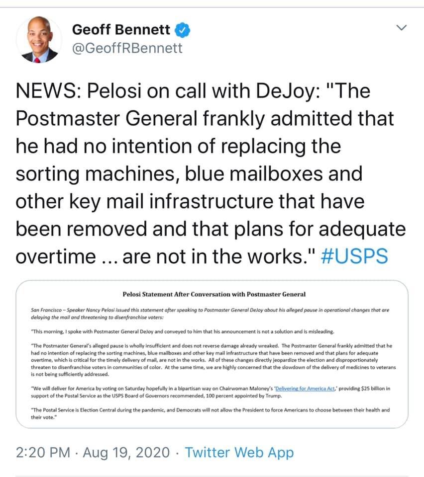 ***  USPS CONTINUED ACTIVISM  ***