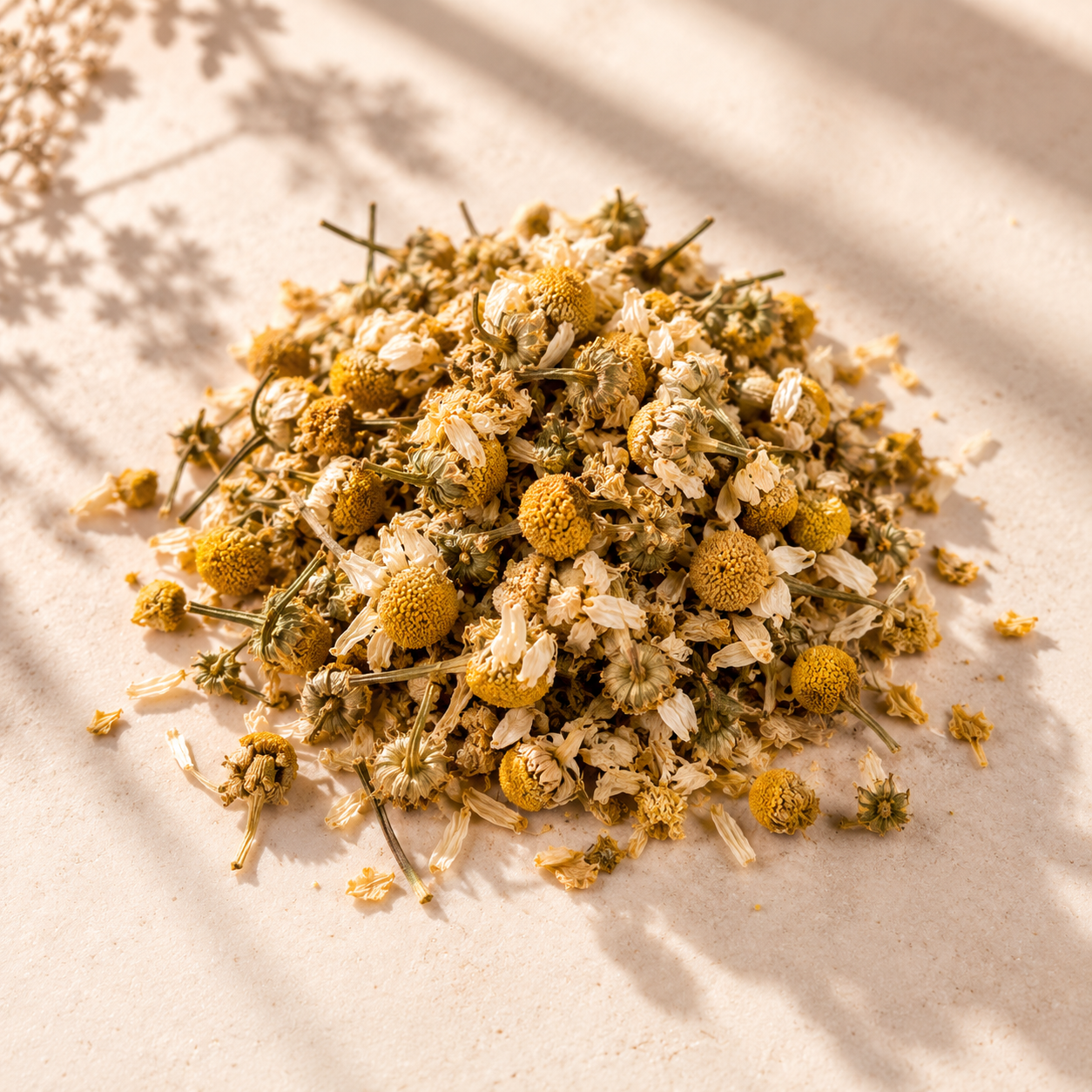 Sunlit Dried Chamomile Still Life.png