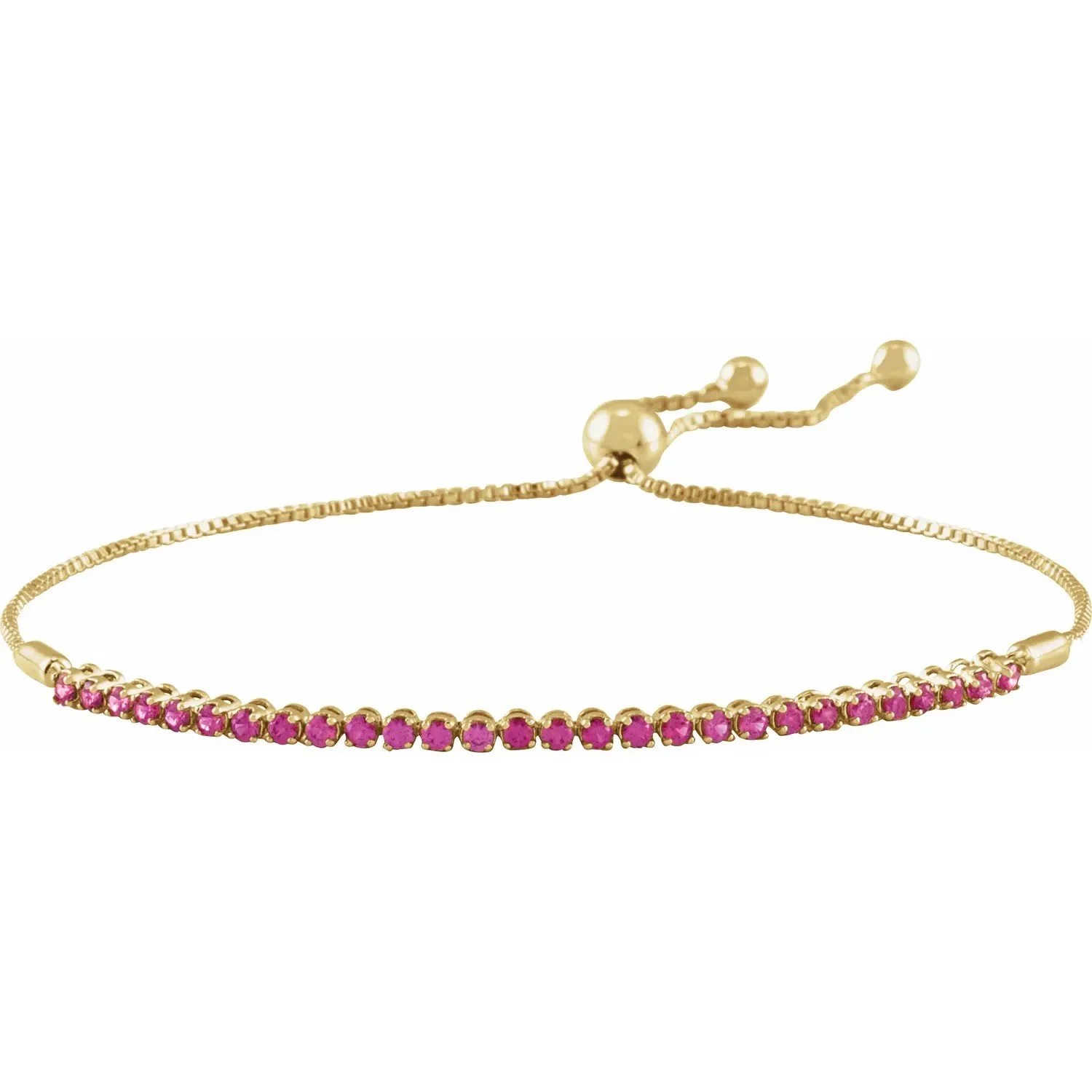 Ruby Box Chain Bracelet