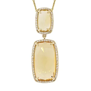 14 Karat Yellow Gold & Citrine Necklace